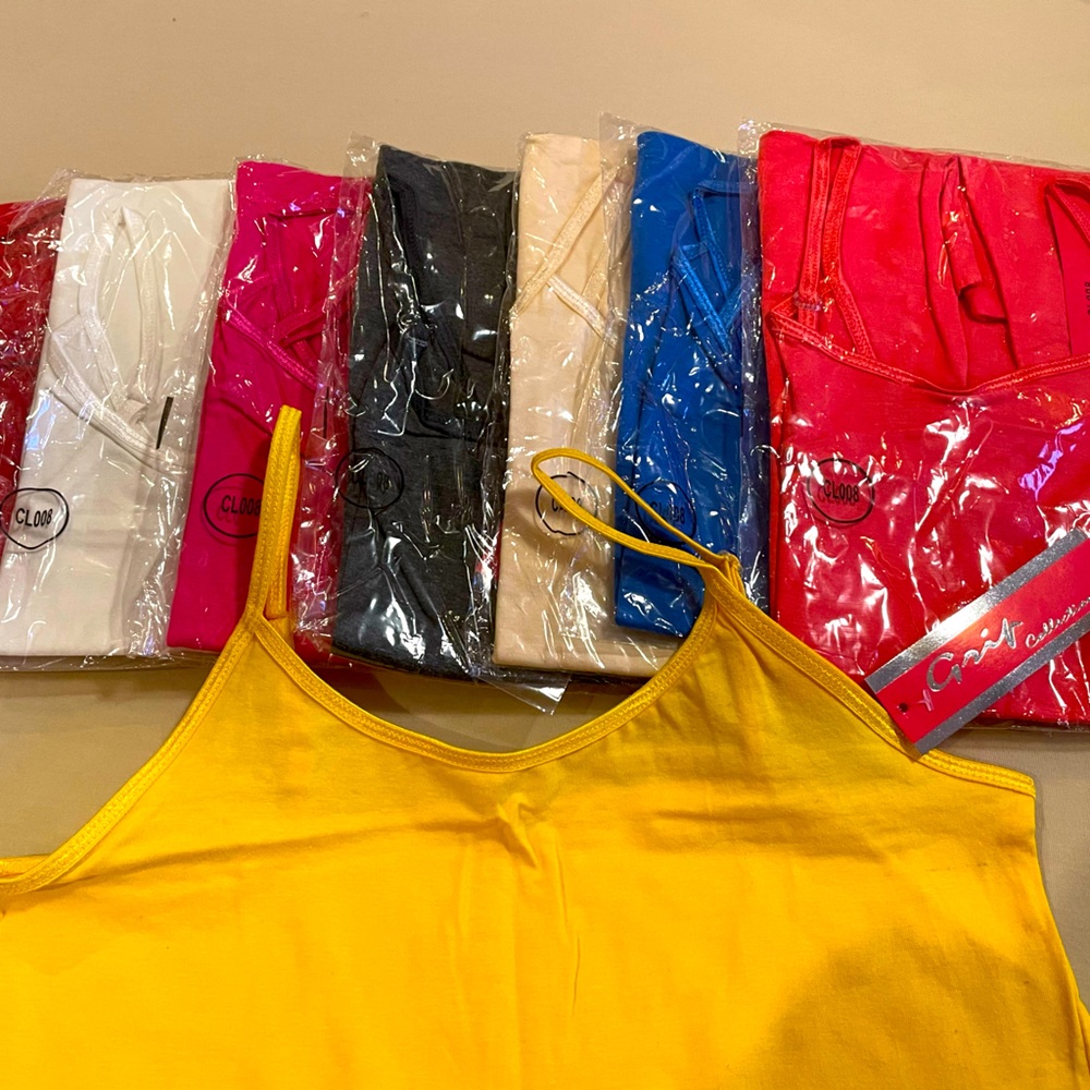 Lot of Crew spaghetti strap tees!